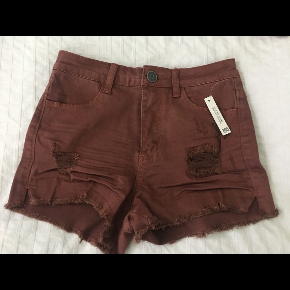 NWT RSQ Maui High Rise~ Womens Ripped Denim Shorts